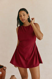 Camellia Dress - Burgundy