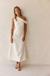 Bridal Cream One Shoulder Maxi Indy Dress