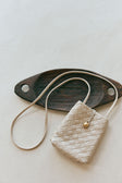 Beige Woven Yuka Messenger Bag