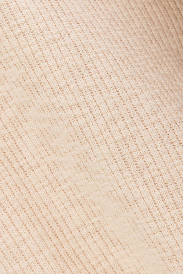 Beige Ribbed High Waist Liora Pants