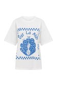 Blue Graphic Tee Relaxed Par La Mer Top