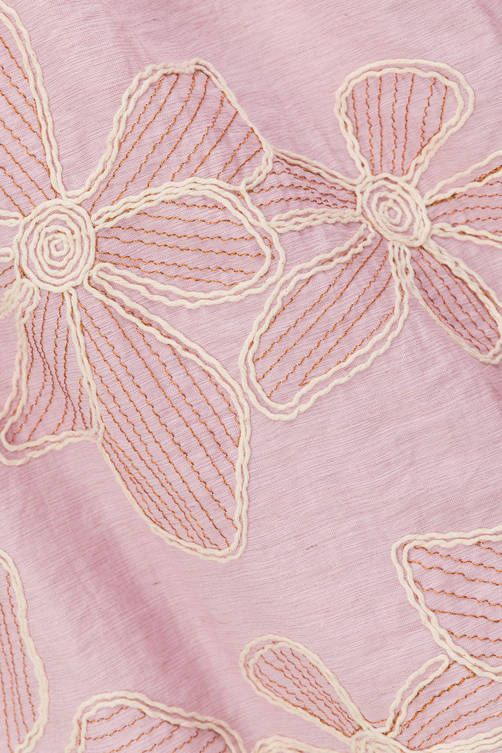 Bloom Pink Embroidered Elastic Drawstring Hazel Shorts