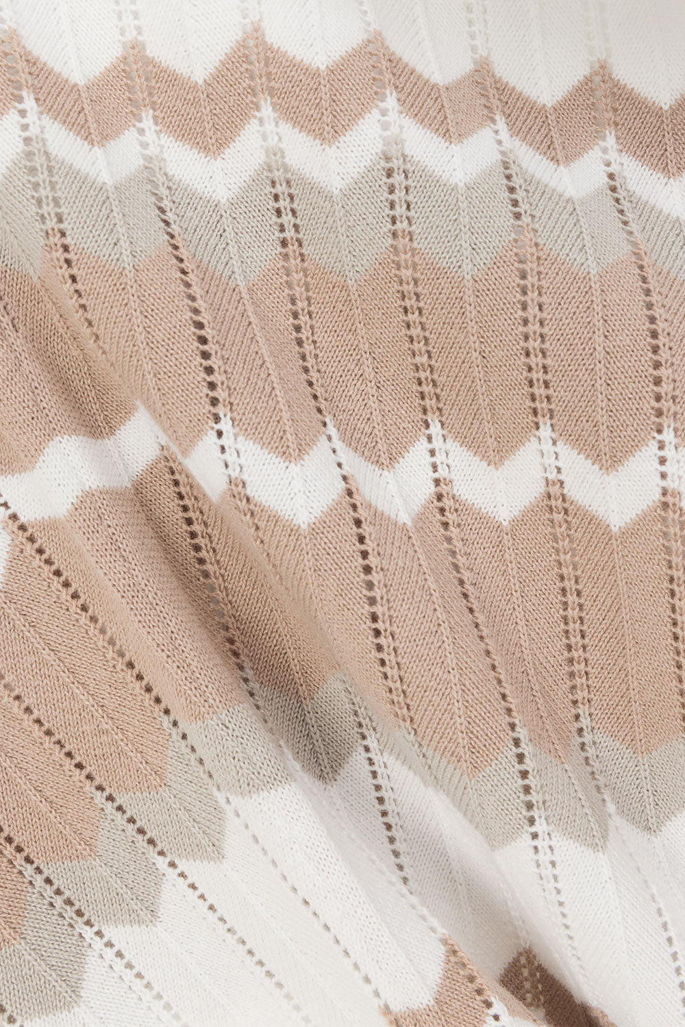 Tan and White Stripe Knit Halter Paz Jumpsuit