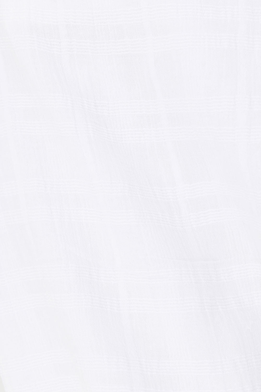 White Plaid One Shoulder Split Knot Sofia Top