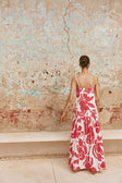 Bette Thin Strap Panelled Maxi Dress - Pink, White Ada Floral Print