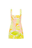 White Checker Floral Mini Tyler Dress