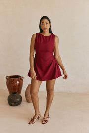 Camellia Dress - Burgundy