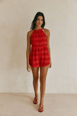 Adira Playsuit - Red