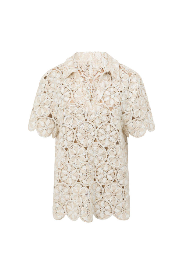 Ivory Crochet Kalila Crochet Top
