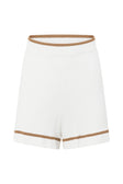 White High Waist Elastic Adair Shorts
