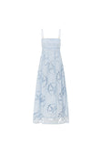 Blue Starfish Broderie Backless Maxi Avere Dress