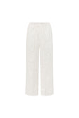 White Cheesecloth Elastic Drawstring Carissa Pants
