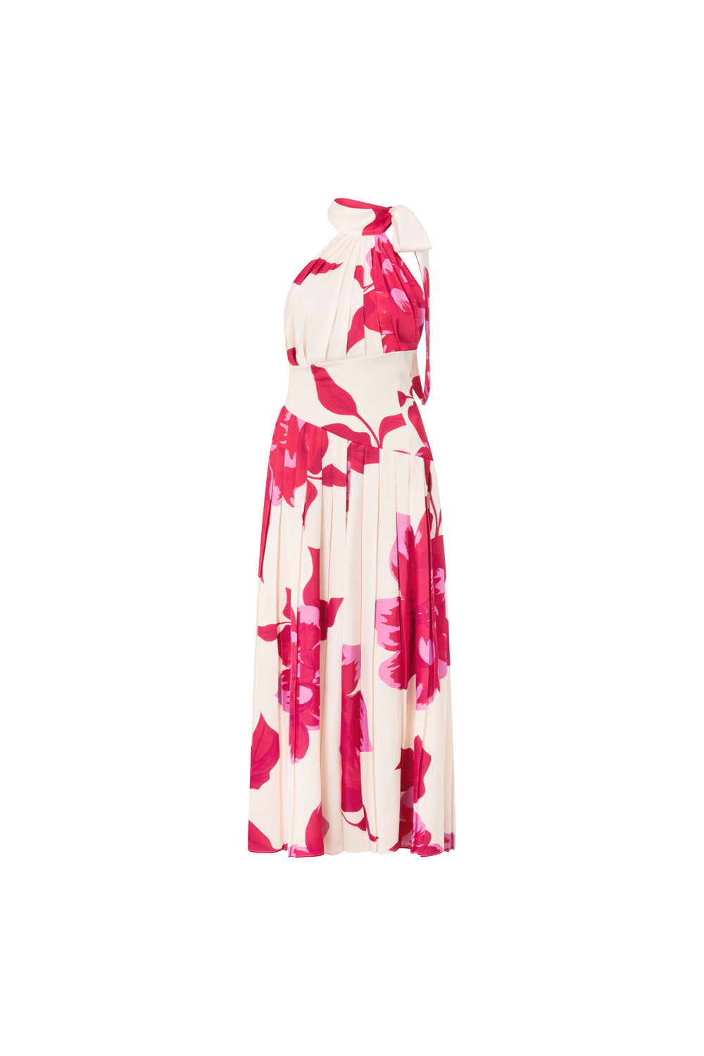 Pink Sole Rosa Print Halter Maxi Daje Dress