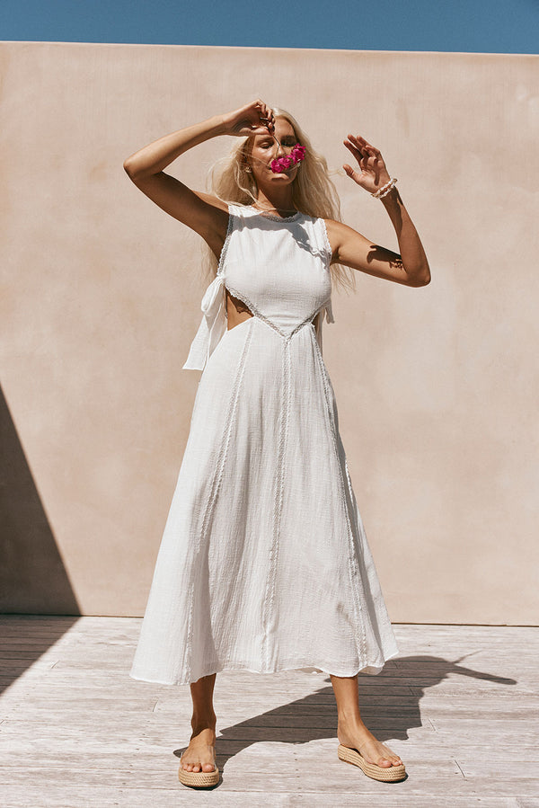 Aurelia Cutout Maxi Dress - White