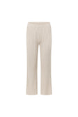 Beige Sand Ribbed Knit Celine Pants