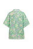 Green Floral Keritage print Button Up Kelia Shirt