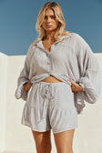 Baby Blue Elastic Drawstring Huxley Shorts