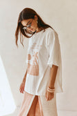 Pink Cotton Boxy Vintage Graphic Britta Tee