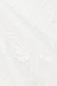 White Leafy Motif V Neck Cambria Top