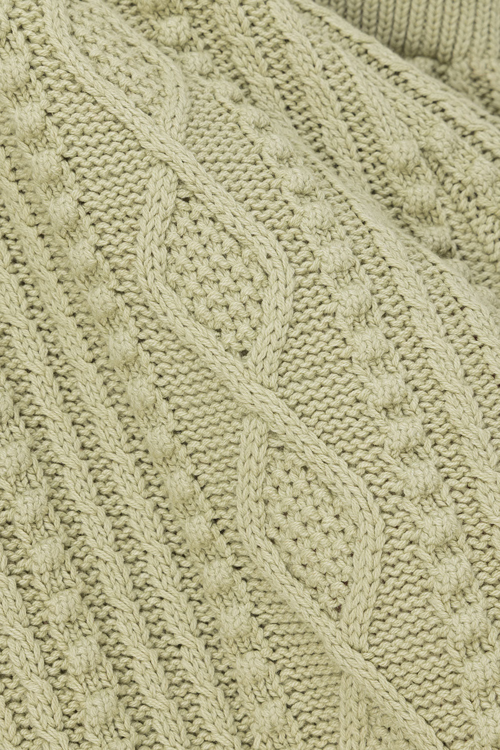 Green Cotton Knit High Waist Azari Pants