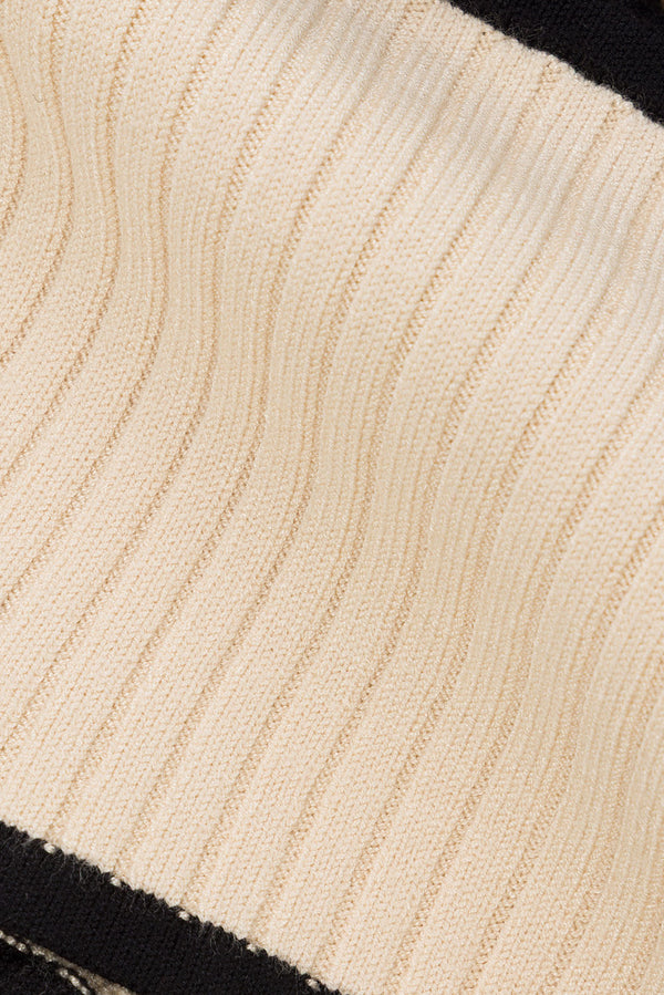 Beige Ribbed Cropped Leilani Top