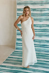Ivory One Shoulder Bridal Maxi Ellita Dress