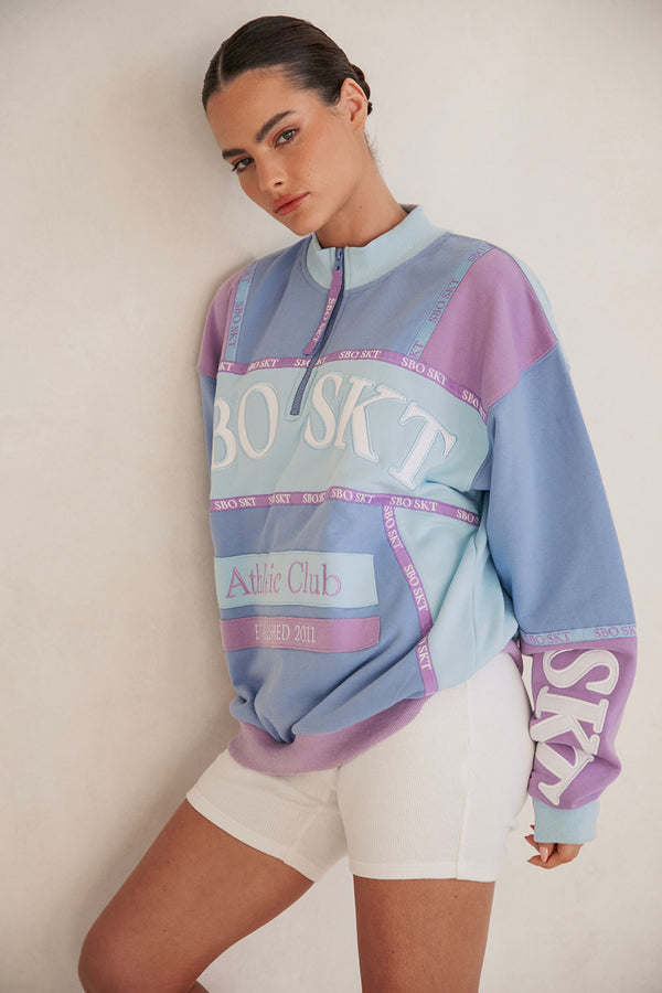 Purple Terry Oversized Vintage Buenos Sweater