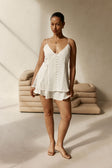 White Plunge Strappy Mini Kira Dress