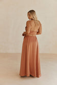 Coral Pleated Maxi Hailey Skirt