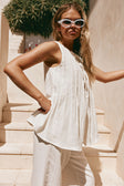 White Cotton Tie Gaia Top