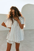 White Elastic Drawstring Frill Ciri Shorts