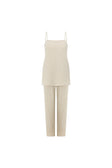 Sayla Backless Thin Strap Tie Jumpsuit - Grey