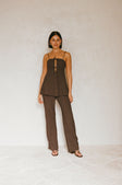 SAMPLE-Ashton Jumpsuit - Chocolate