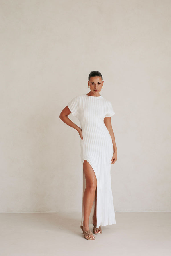 Gemini Maxi Dress - White