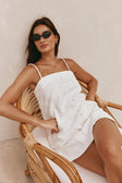 White Cotton Thin Strap Button Down Aaliyah Top