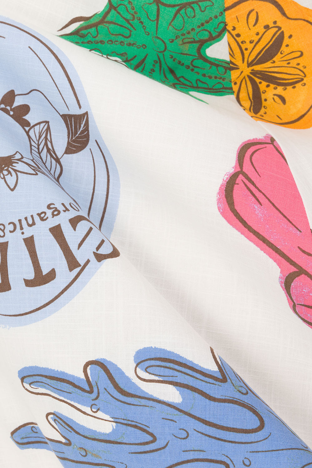 White Shell By The Sea Print Button Up Avery Top