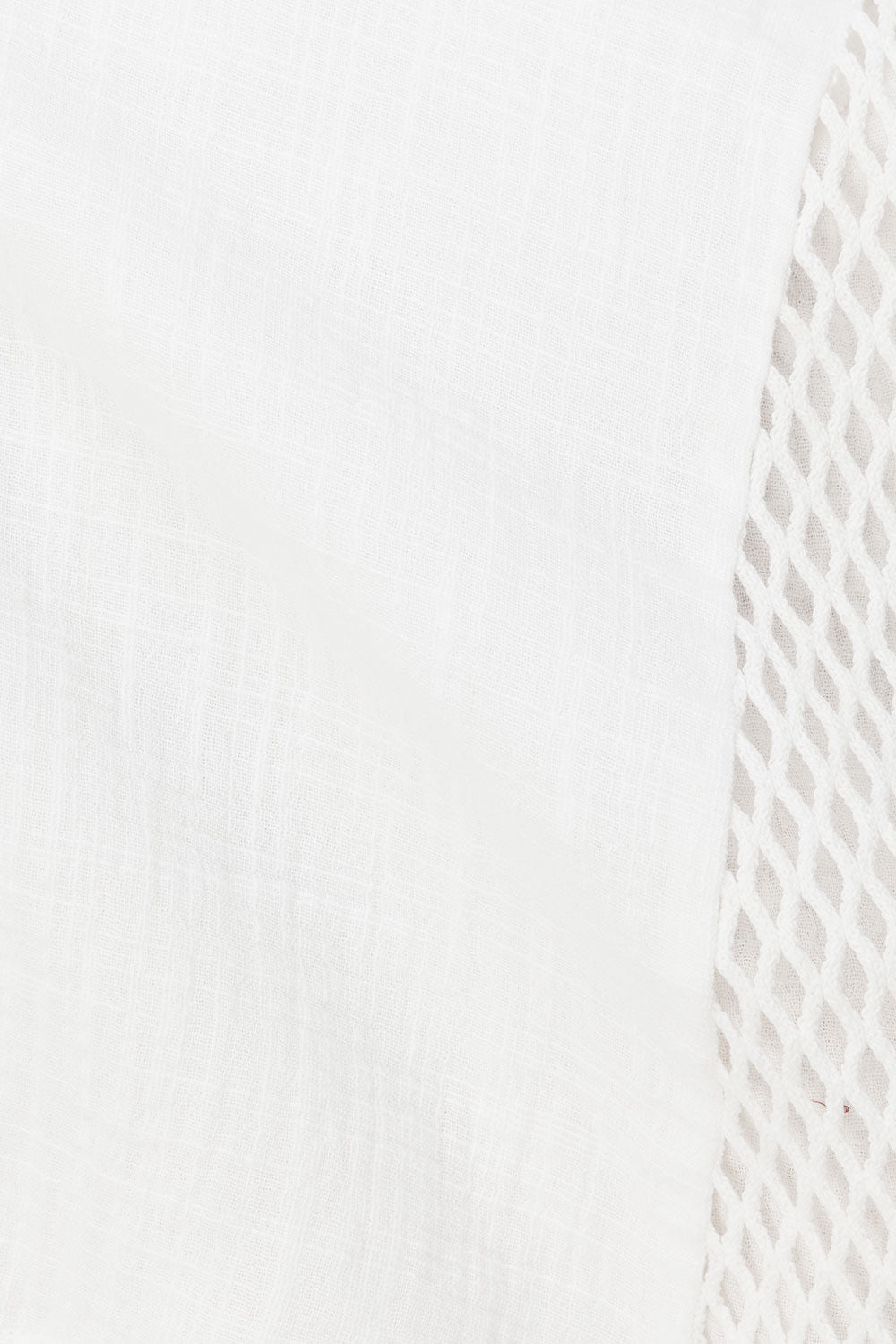 White Cotton V Neck Dita Top