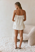 Beige Broderie Gathered Strappy Hazel Top