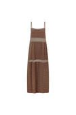 Brown Strappy Panel Maxi Tassia Dress