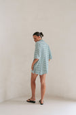 SAMPLE-Mallory Top - Teal Stripe