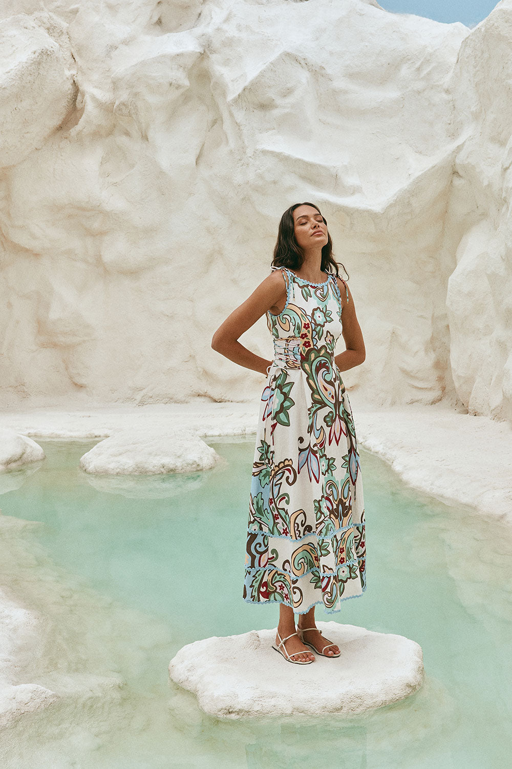 Blue Floral Paradesios Print