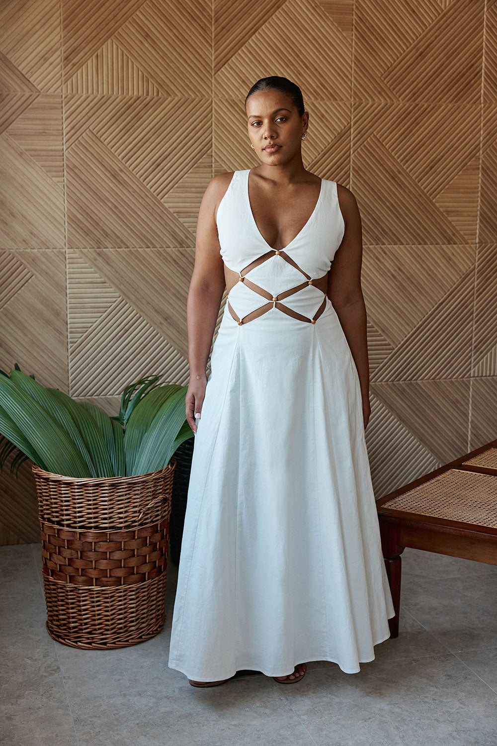 SAMPLE-Chessa Dress - White