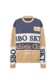 Vienna Sweater - Terry Blue, White, Tan, Grey