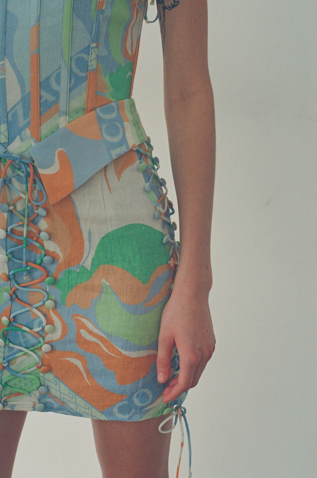 SAMPLE-Tyra Lace Up Dress - Calista Aliza