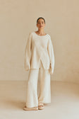 Beige Knit Long Sleeve Mara Top