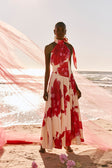 Pink Sole Rosa Print Halter Maxi Daje Dress