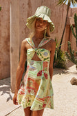 El Jardin Print Halter Mini Natalya Dress