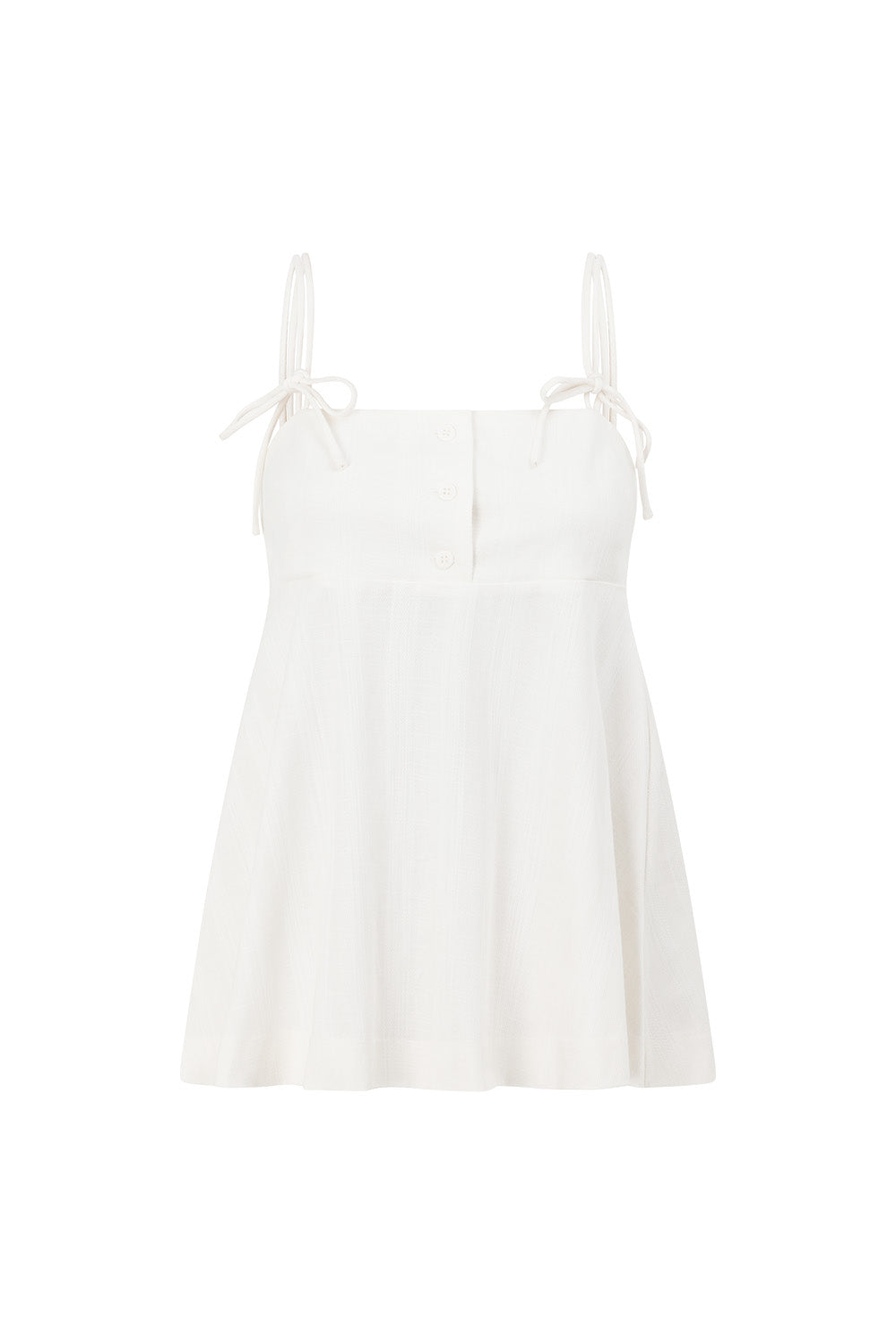 White Cotton Strappy Babydoll Tilda Top