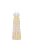Yellow Stripe Halter Maxi Bexley Dress
