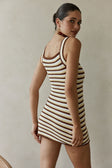 Dallas Dress - Brown Stripe